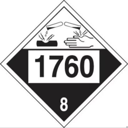 Accuform 4DIGIT DOT PLACARD HAZARD CLASS 8 MPL782FV50 MPL782FV50